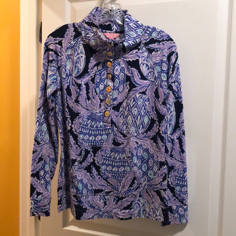 Beautiful Lilly Pulitzer long sleeve with vibrant purples.